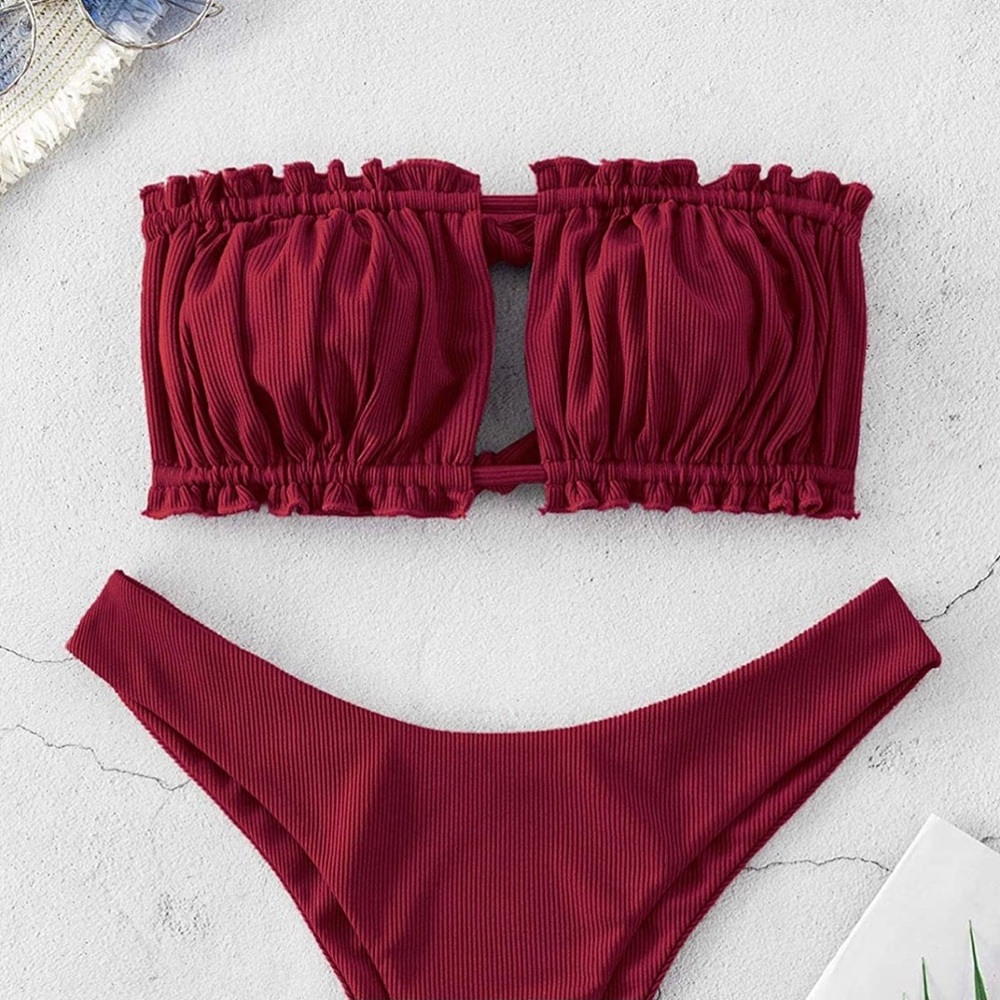 NWT ribbed bikini top